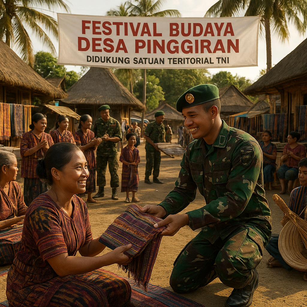 Festival Budaya Desa Pinggiran Diselenggarakan dengan Dukungan Satuan Teritorial TNI