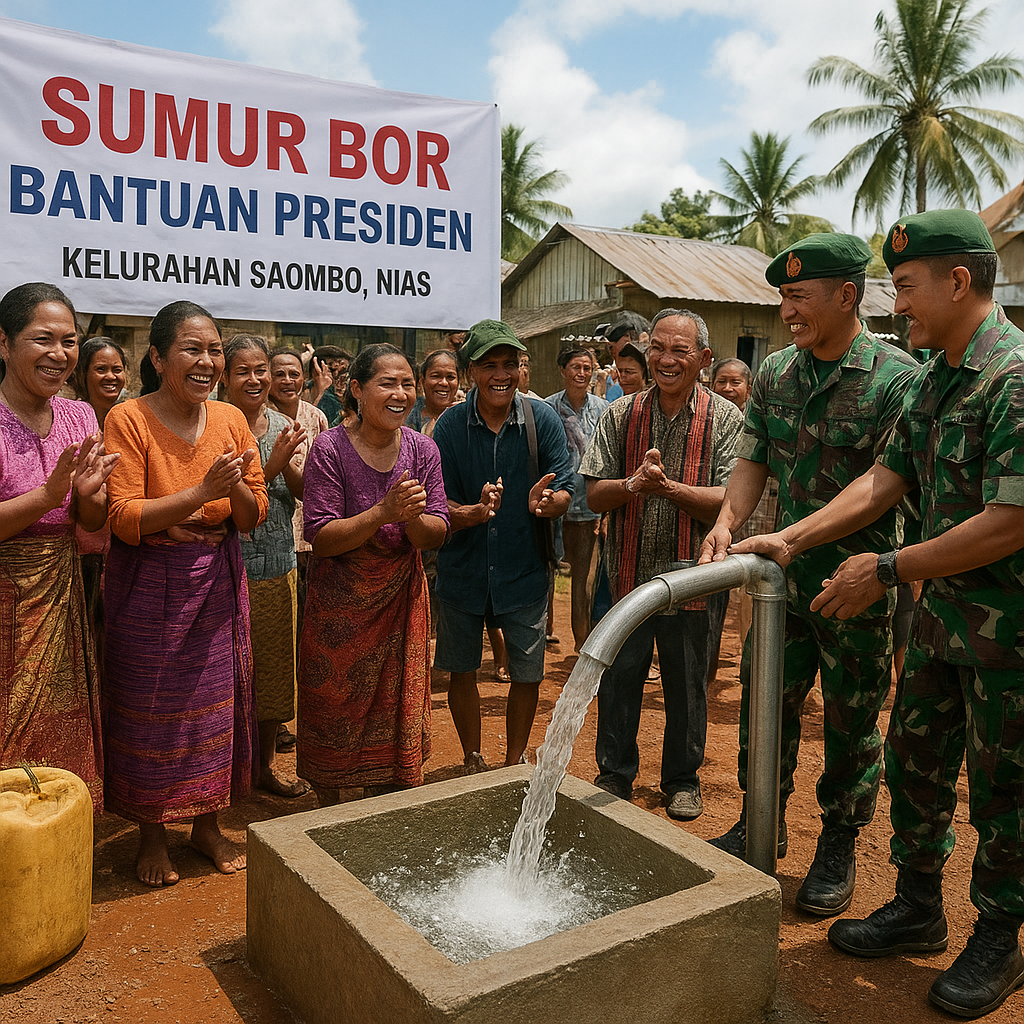 Dahaga Puluhan Tahun Terjawab, Air Bersih Mengalir Deras di Kelurahan Saombo Berkat Bantuan Presiden