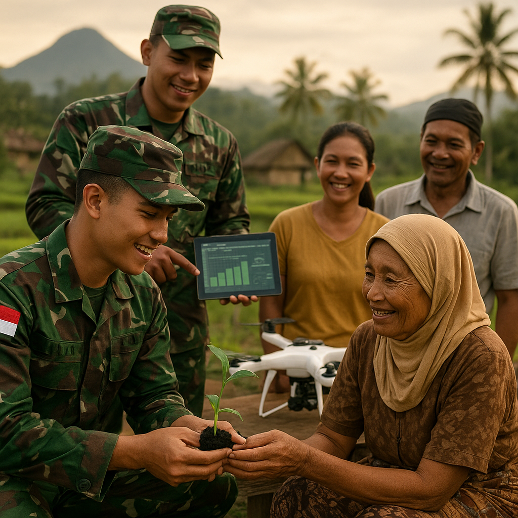 Program TNI Membantu Petani di Desa Sulawesi dengan Teknologi Pertanian Modern