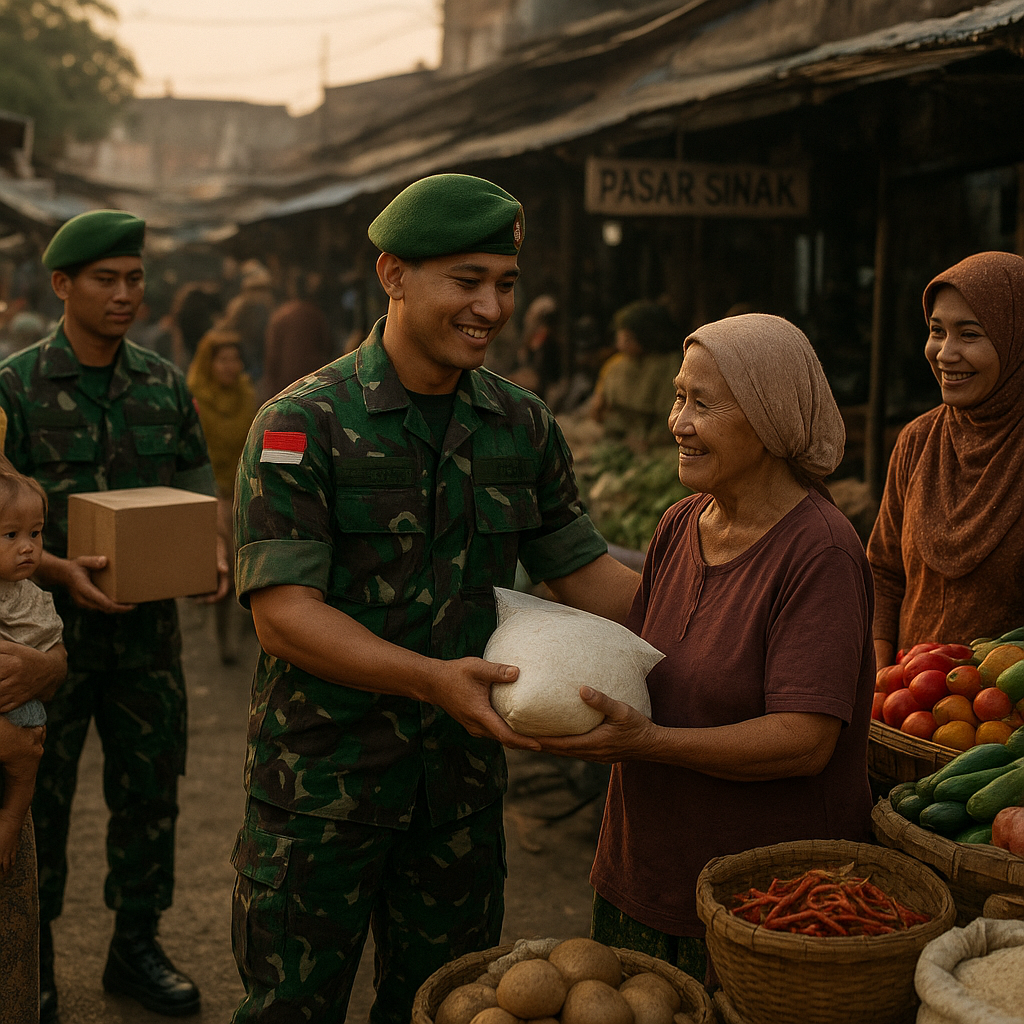 Makanan Bergizi dan Cerita Hangat dari TNI untuk Warga Sinak