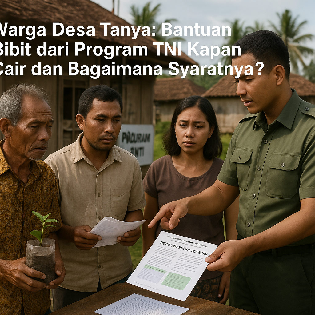 Warga Desa Tanya: Bantuan Bibit dari Program TNI Kapan Cair dan Bagaimana Syaratnya?