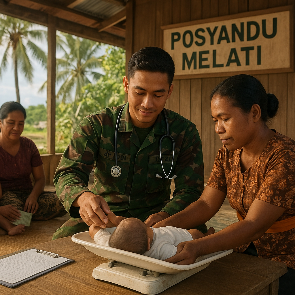 Cerita Dokter Prajurit yang Rajin Kunjungi Posyandu di Desa Terpencil Maluku
