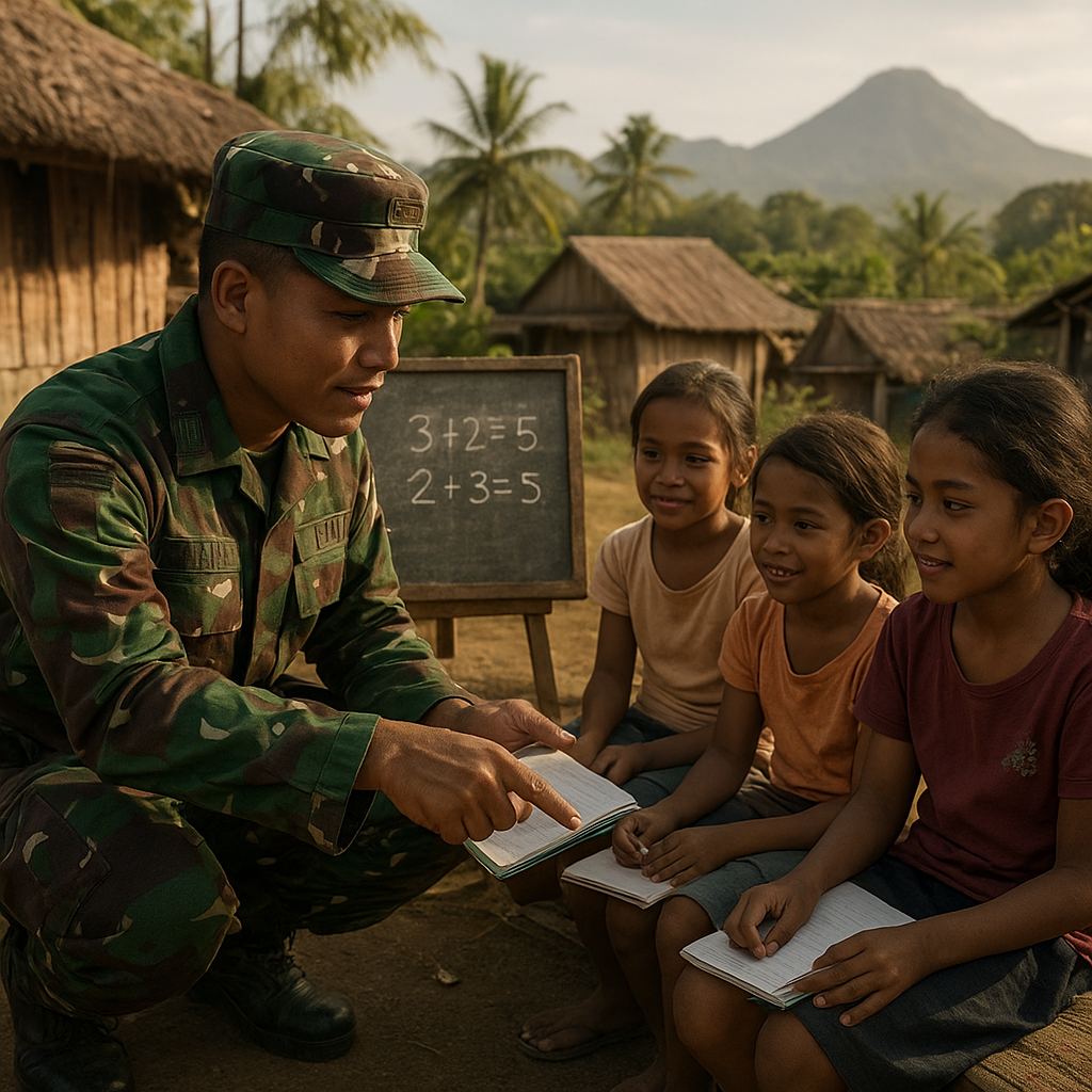 Kisah Prajurit TNI yang Jadi Guru Dadakan untuk Anak-anak Pelosok Flores