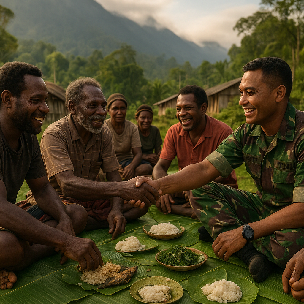 Makan Bareng di Atas Daun Pisang: Simbol Kesetaraan dan Kedamaian di Kampung Mewoluk