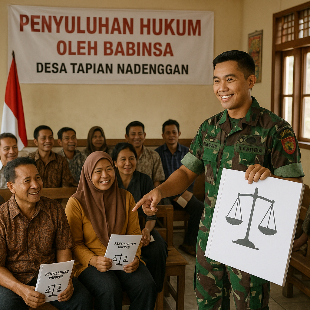 Warga Desa Tapian Nadenggan Antusias Ikuti Penyuluhan Hukum dari Babinsa
