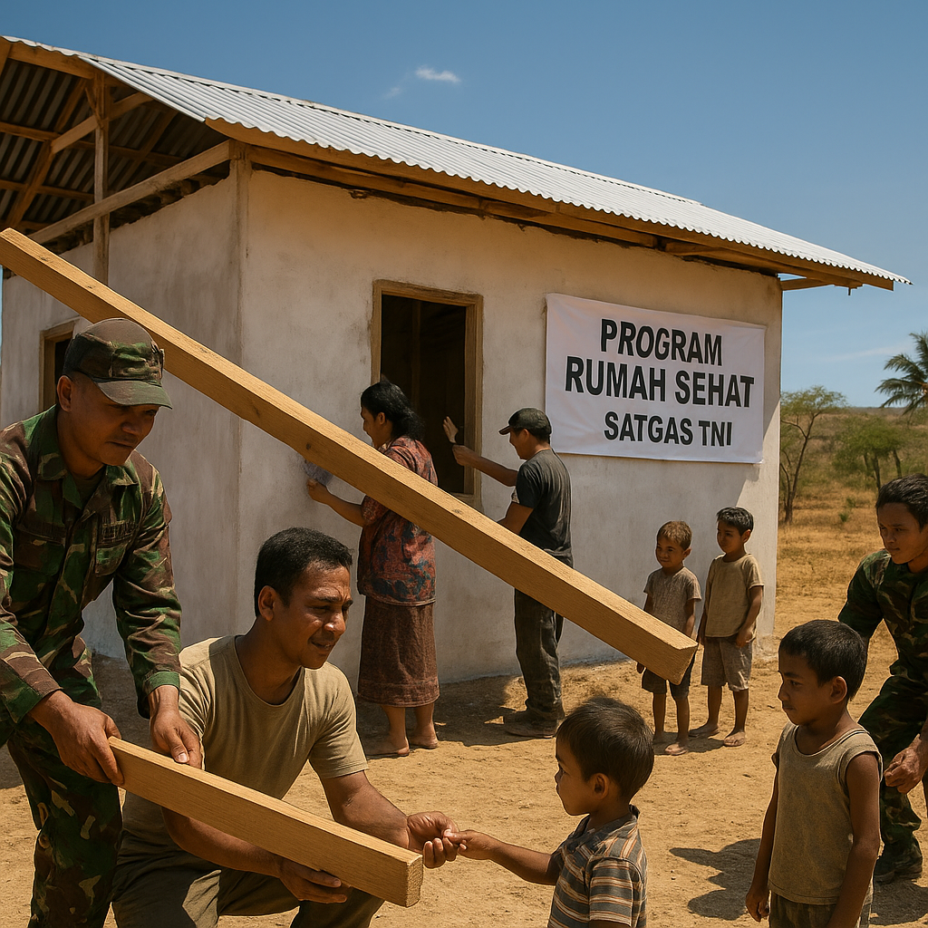 Program "Rumah Sehat" Satgas TNI Dirikan Hunian Layak untuk Keluarga Prasejahtera di Sumba