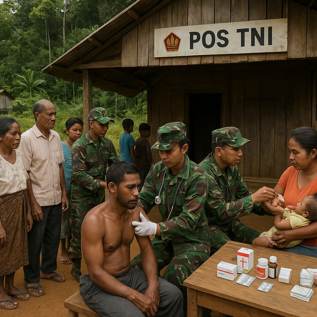 Tak Ada Puskesmas, Pos TNI Jadi Tumpuan Warga Intan Jaya Berobat