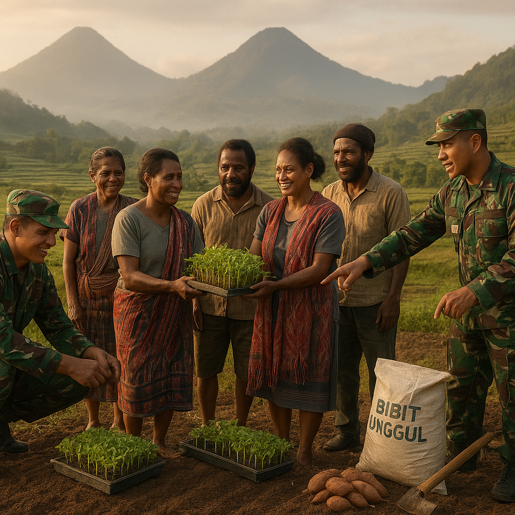 Bantuan Bibit Unggul dan Pelatihan Pertanian dari TNI untuk Petani di Lembah Baliem