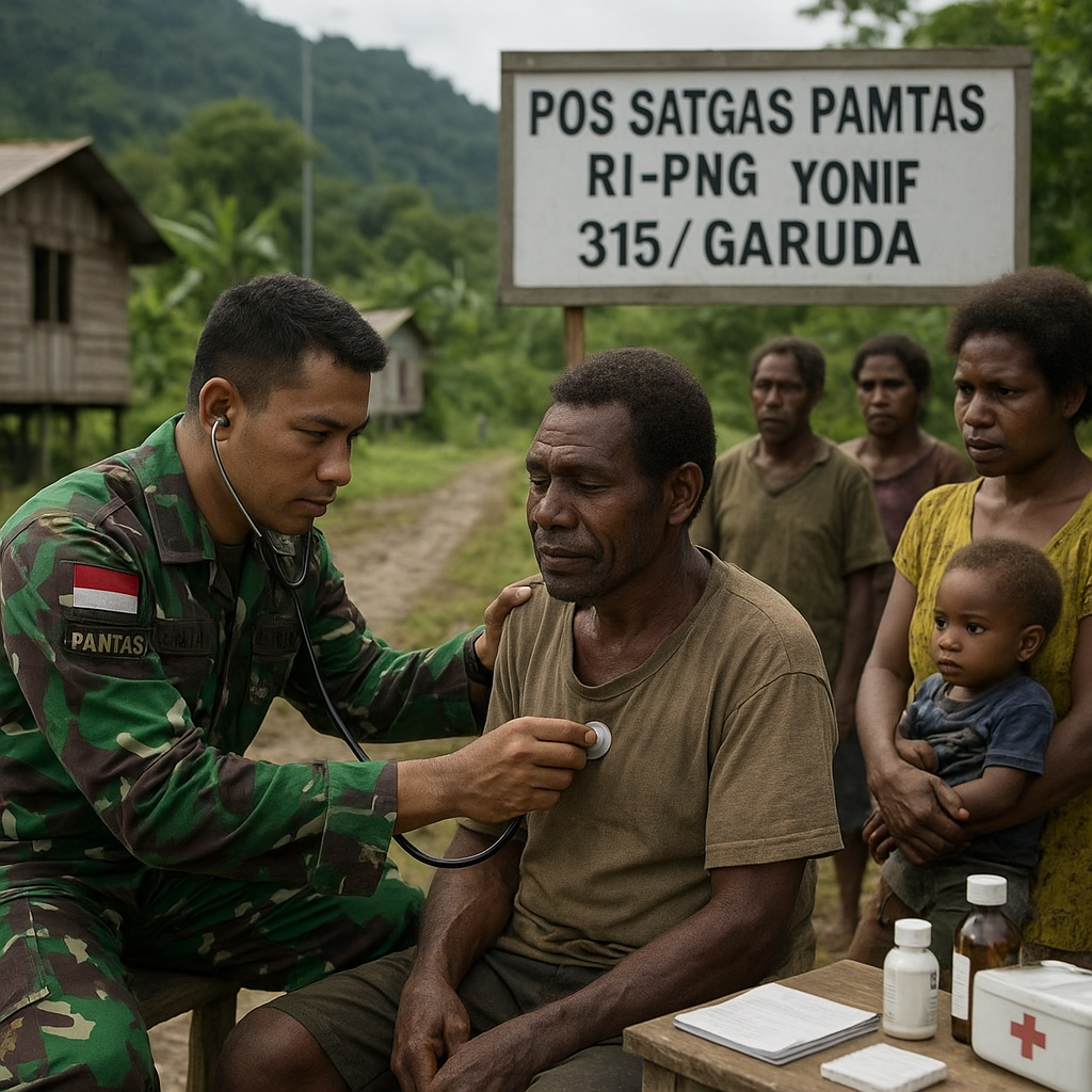 Pos TNI Jadi Tumpuan Berobat Warga Soanggama di Tengah Keterbatasan
