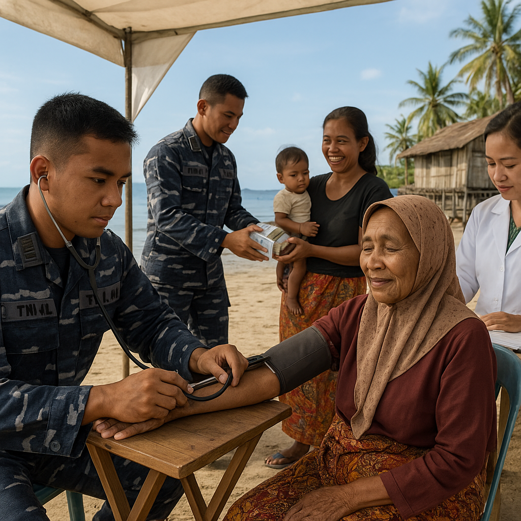 Bakti Sosial di Ujung Negeri: Prajurit TNI AL Bantu Pengobatan Gratis Warga Pulau Terluar