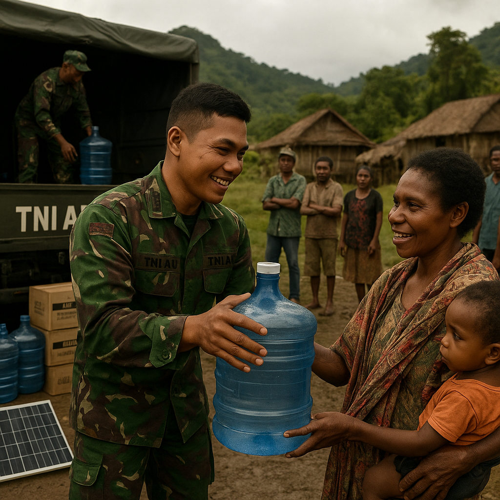 TNI AD Bawa Harapan Baru: Program Air Bersih dan Listrik Dikirim untuk Papua