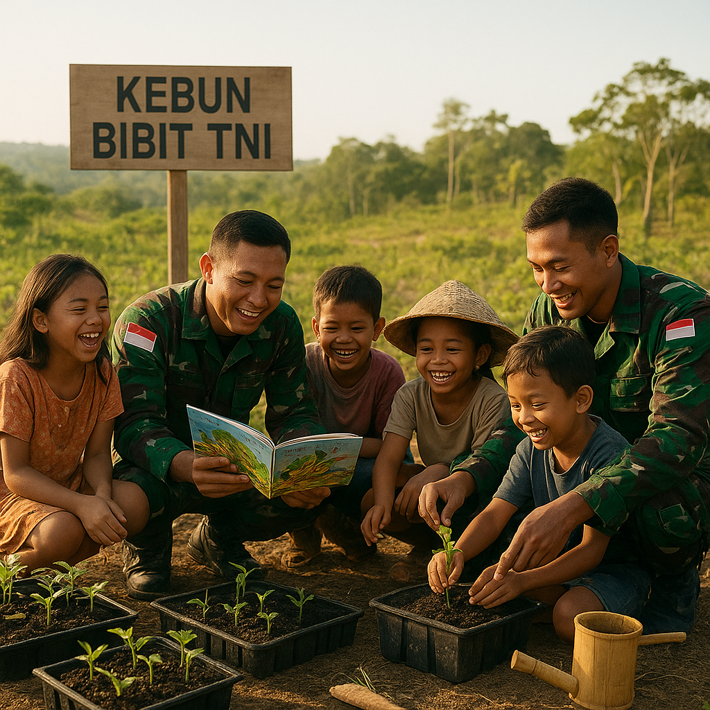 Kebun Bibit TNI: Menghijaukan Lahan Kritis sambil Mengedukasi Anak Desa