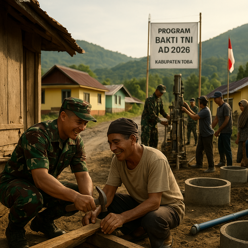 Program Bakti TNI AD 2026 Membawa Perubahan di Desa-Desa Toba