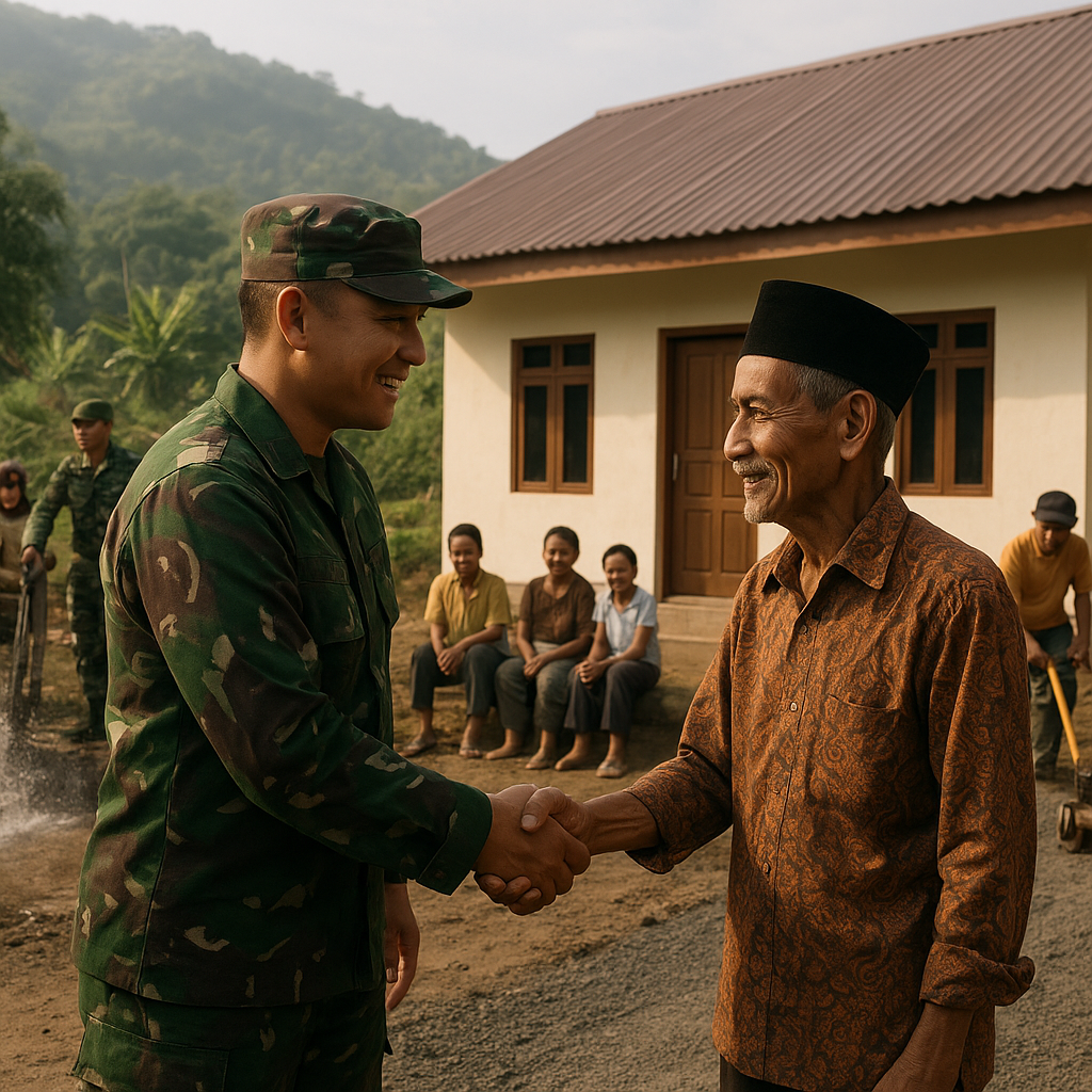 Warga Desa di Toba Kini Nikmati Hasil Bakti TNI