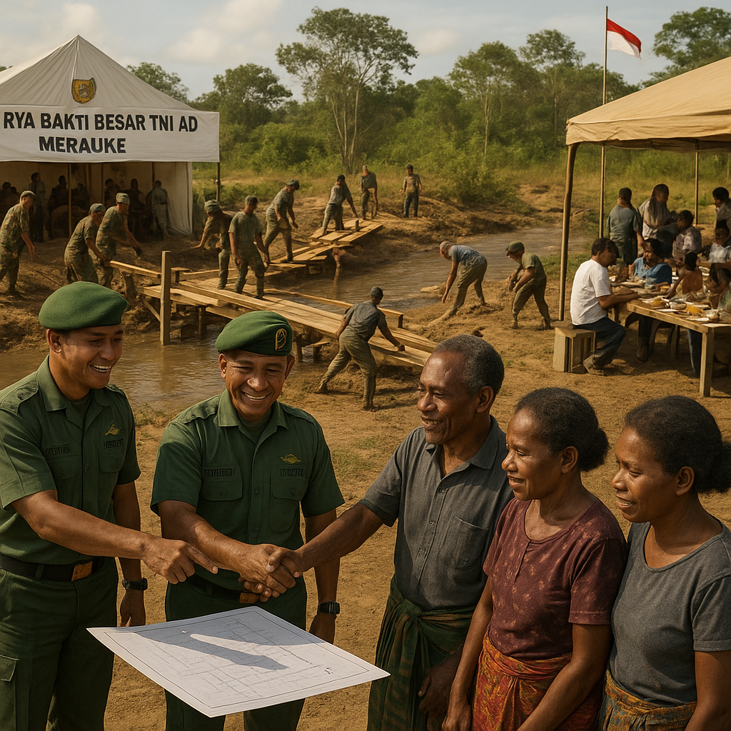 Karya Bakti Besar TNI AD Resmi Dimulai, Wujudkan Pembangunan Merata di Merauke