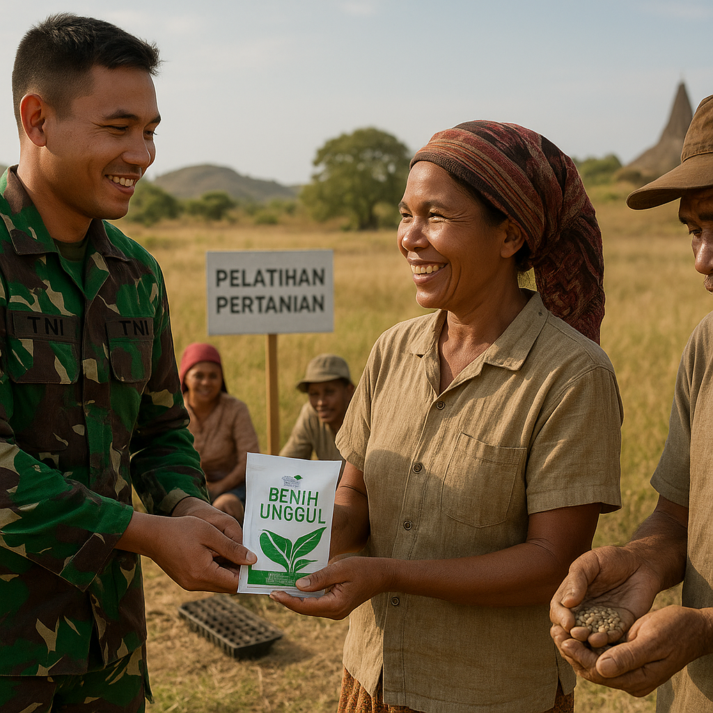 Bantuan Benih Unggul dan Pelatihan Pertanian dari TNI untuk Petani di Sumba Timur