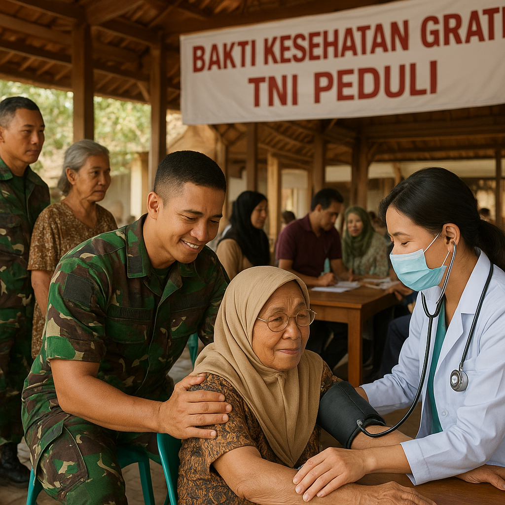 Sentuhan Kepedulian TNI, Warga Jatiasih Antusias Ikuti Bakti Kesehatan Gratis