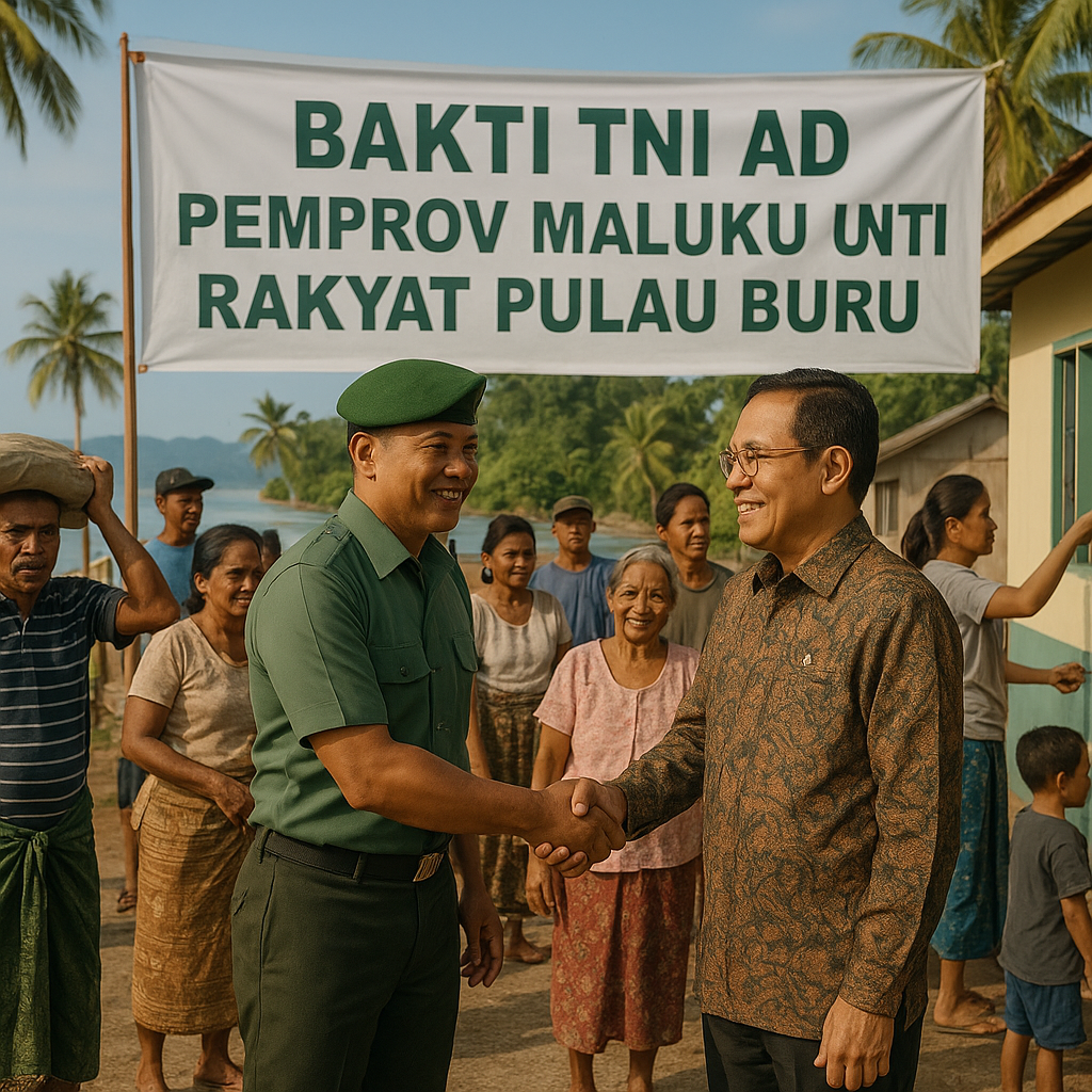 Pemprov Maluku Fasilitasi Bakti TNI AD untuk Rakyat di Pulau Buru