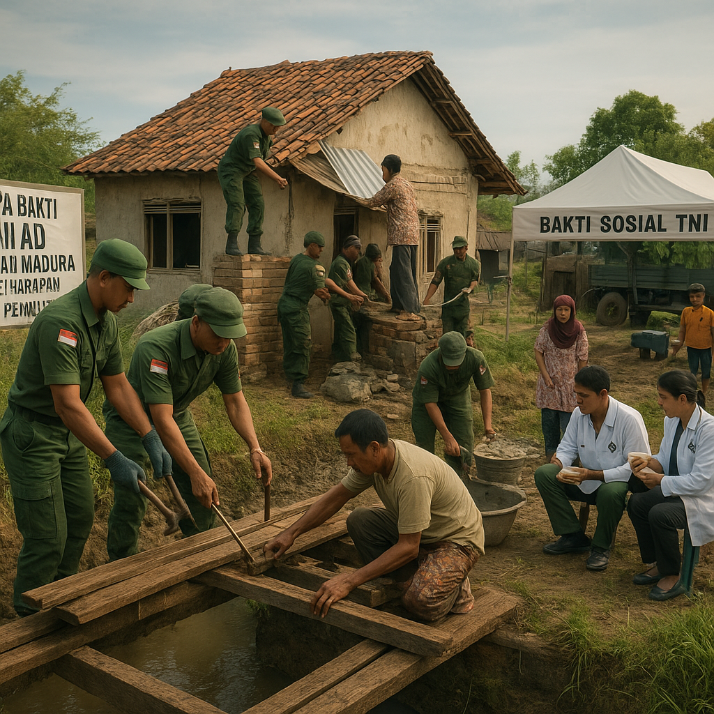TNI AD Mulai Karya Bakti Skala Besar di Madura, Bangun Harapan di Empat Kabupaten