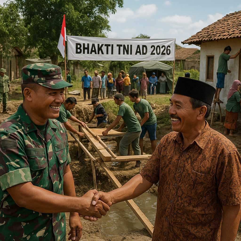 Bhakti TNI AD 2026 Resmi Dimulai di Madura, Fokus Bangun Desa dan Layani Warga