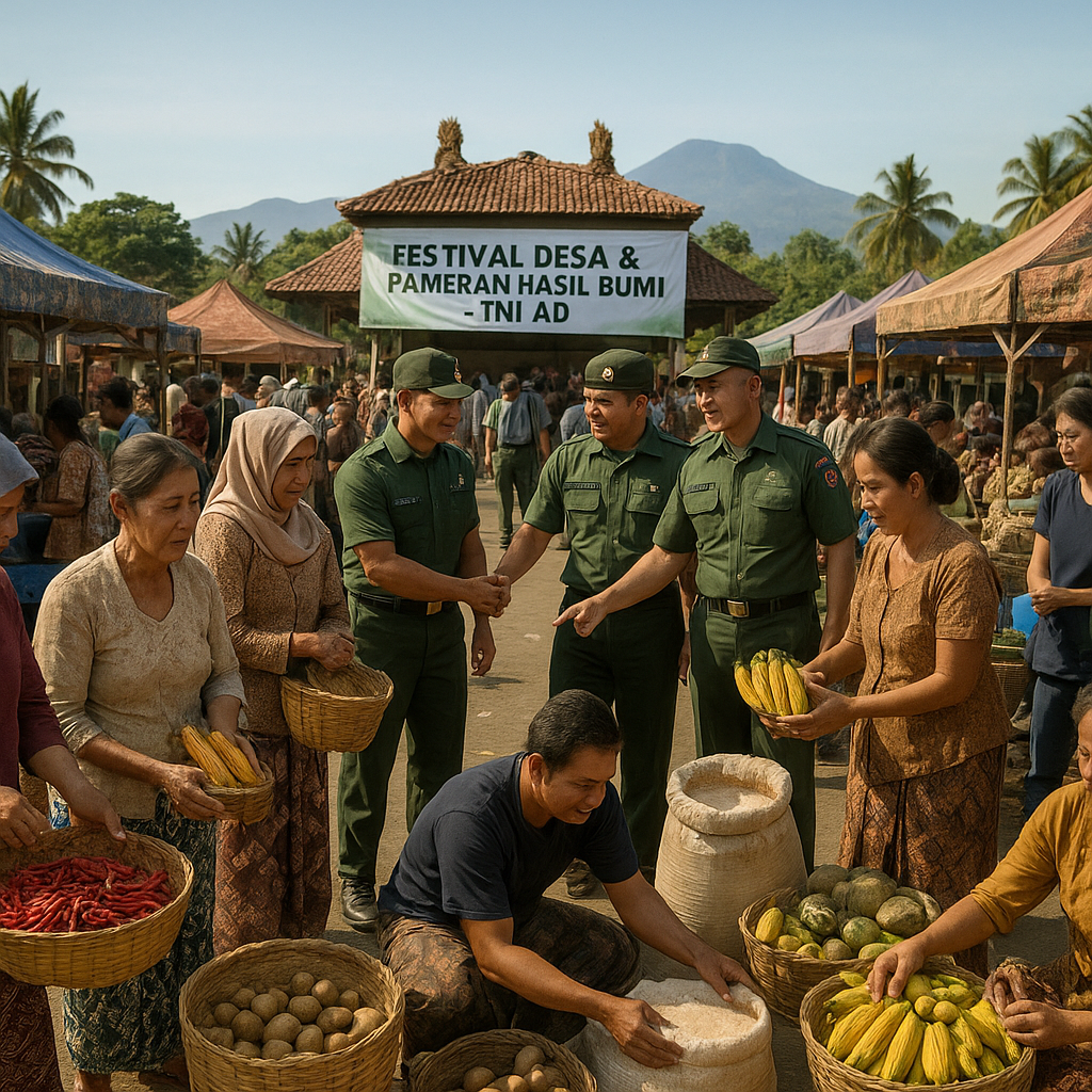 Festival Desa dan Pameran Hasil Bumi Digelar TNI AD di Lombok Tengah, Dongkrak Ekonomi Warga