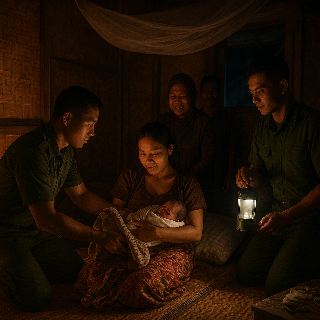Kisah Prajurit TNI AD Bantu Ibu Melahirkan di Tengah Malam di Desa Terpencil Halmahera