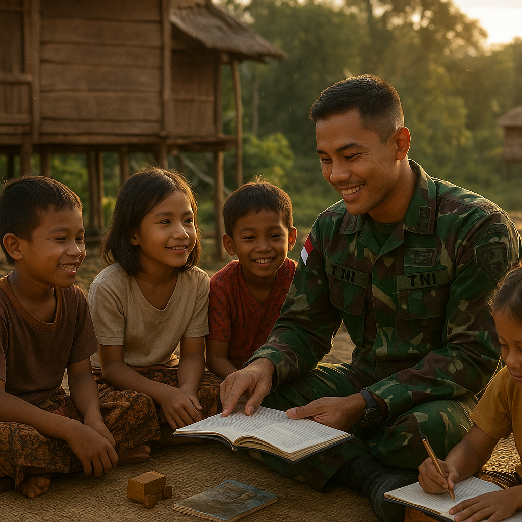 Kisah Prajurit TNI yang Jadi 'Kakak Asuh' bagi Anak Yatim di Pedalaman Kalimantan