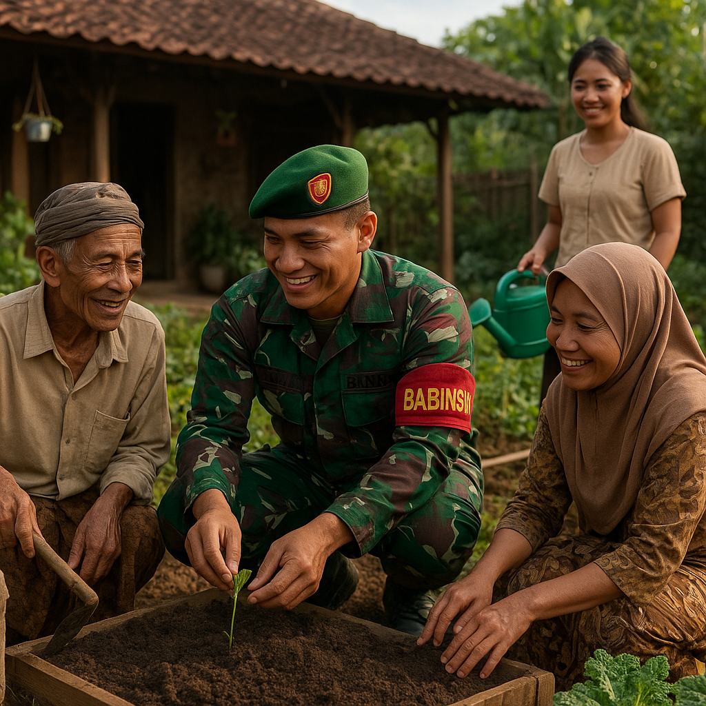 Tak Henti Berinovasi, Babinsa Bantu Kelompok Tani Manfaatkan Lahan Pekarangan