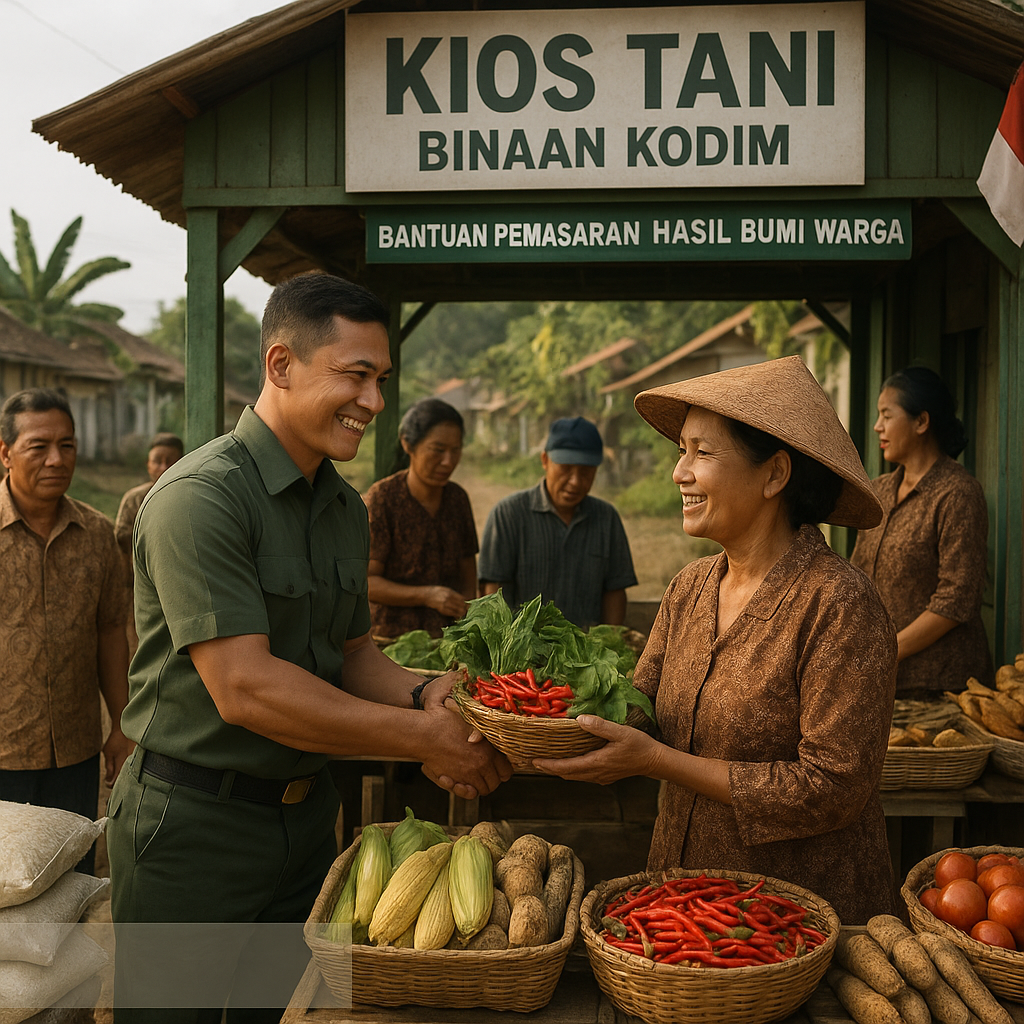 Kios Tani Binaan Kodim Resmi Beroperasi, Bantu Pemasaran Hasil Bumi Warga