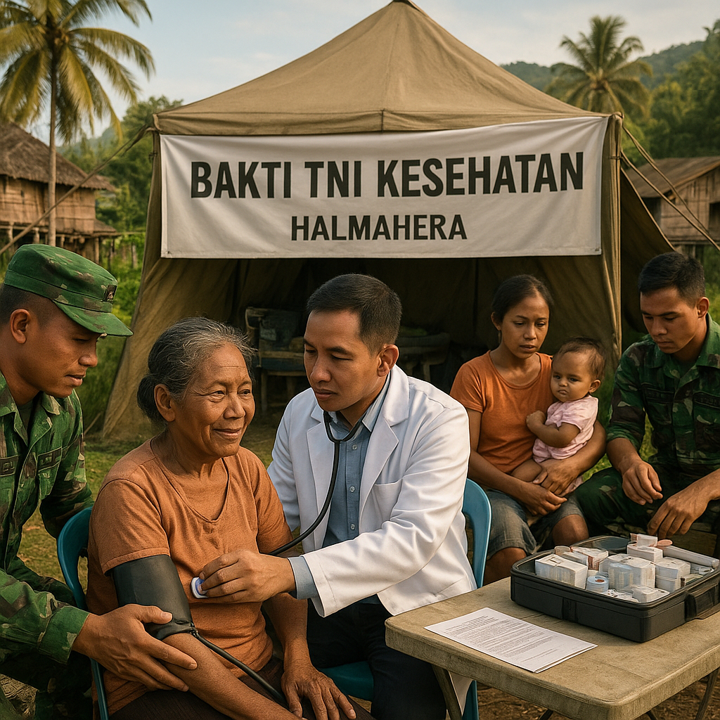 Bhakti TNI Kesehatan di Pelosok Halmahera, Dokter Tiba-tiba Hadir di Tengah Warga