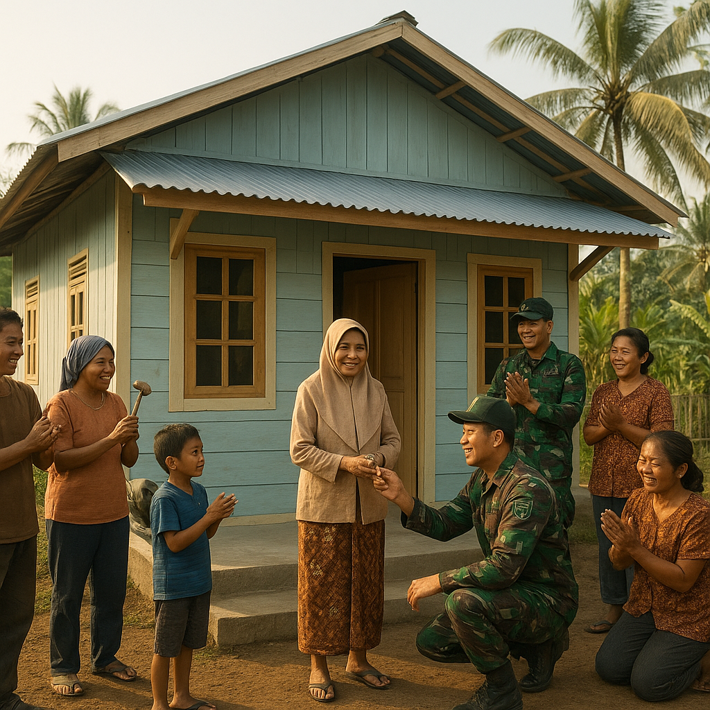 Gubuk Tua yang Kini Berdiri Kokoh: Kisah Renovasi Rumah Warga oleh Satgas TMMD Bireuen