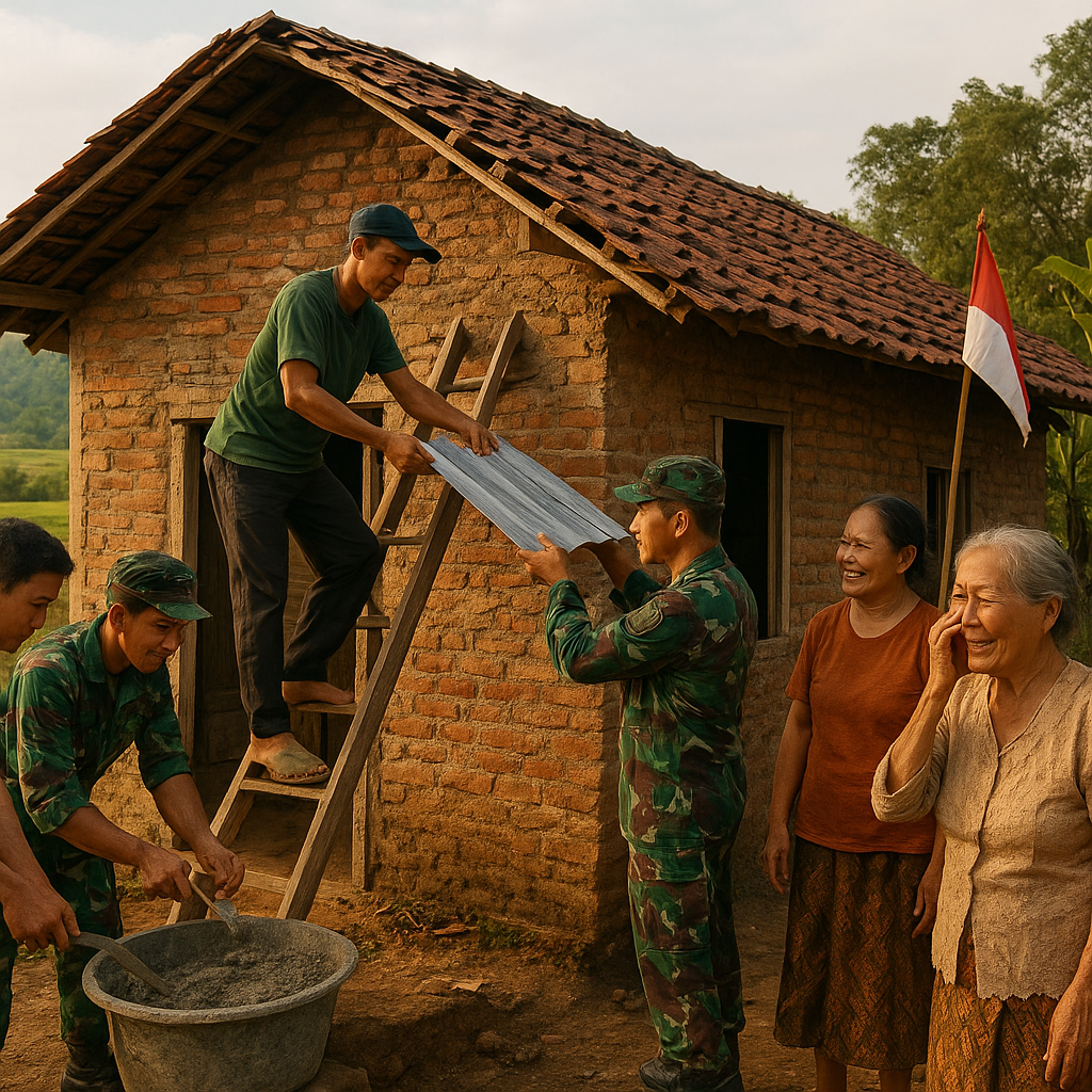 Bakti TNI RTLH di Desa Paseh Kidul, Wujud Kepedulian TNI Membantu Warga Kurang Mampu