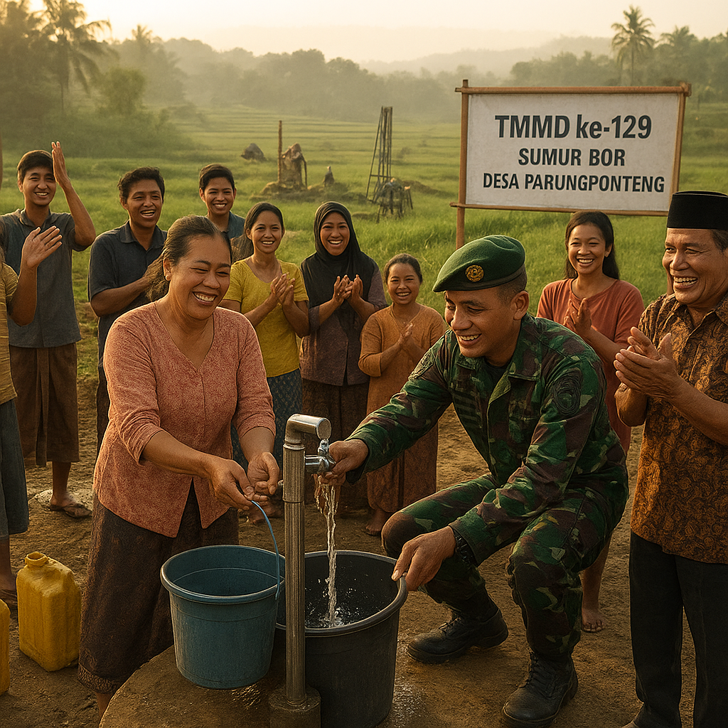 Fajar Baru di Parungponteng: Kala TMMD ke-129 Akhiri Dahaga Warga Tasikmalaya