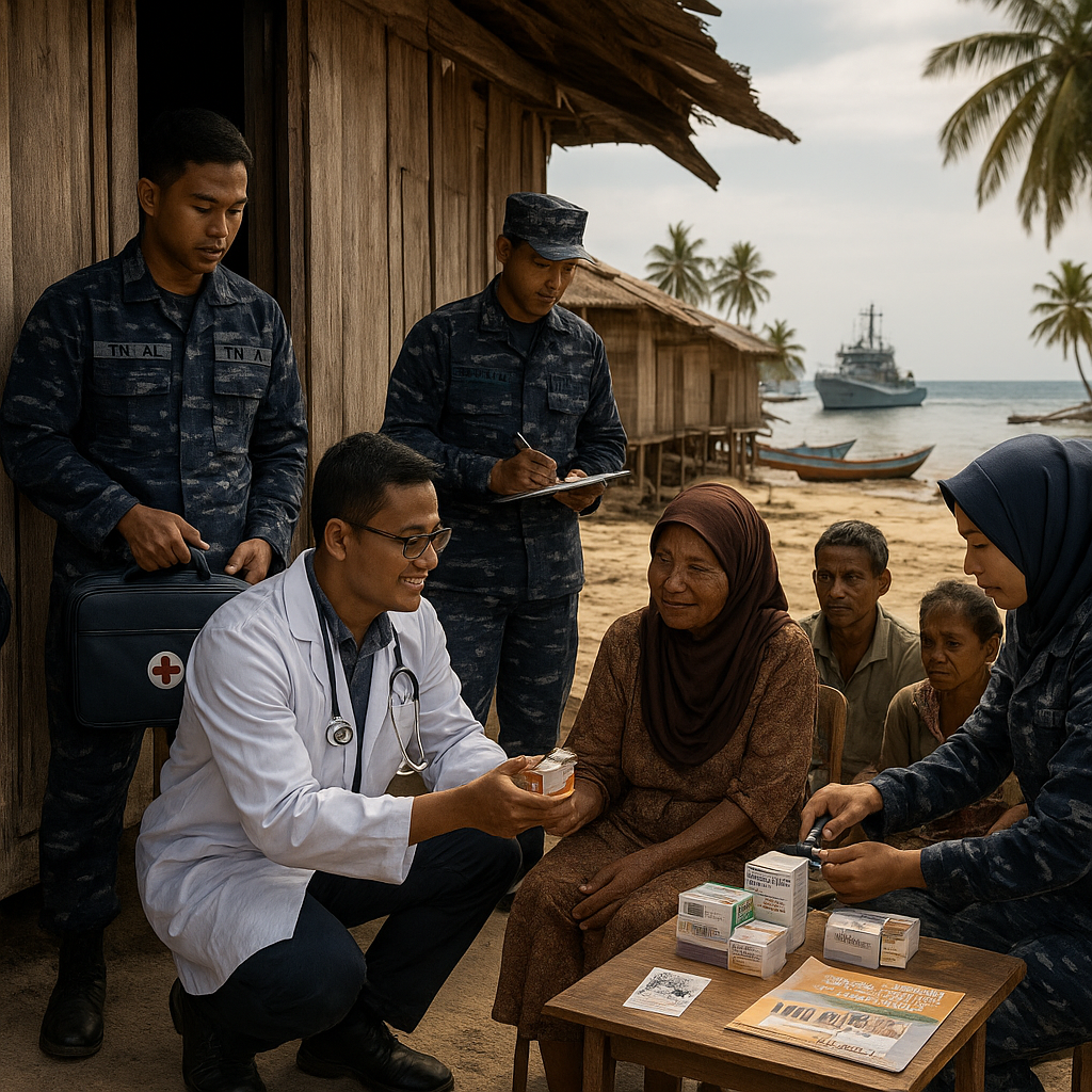 Bhakti Sosial Kesehatan TNI di Pulau Terpencil, Dokter Datang ke Pintu Warga