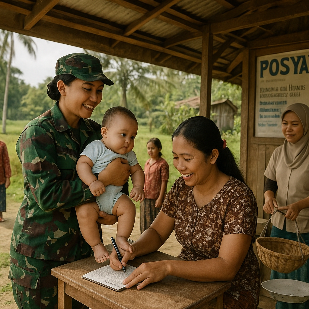 Kisah Prajurit TNI Perempuan yang Jadi Andalan Warga Desa untuk Urusan Kesehatan