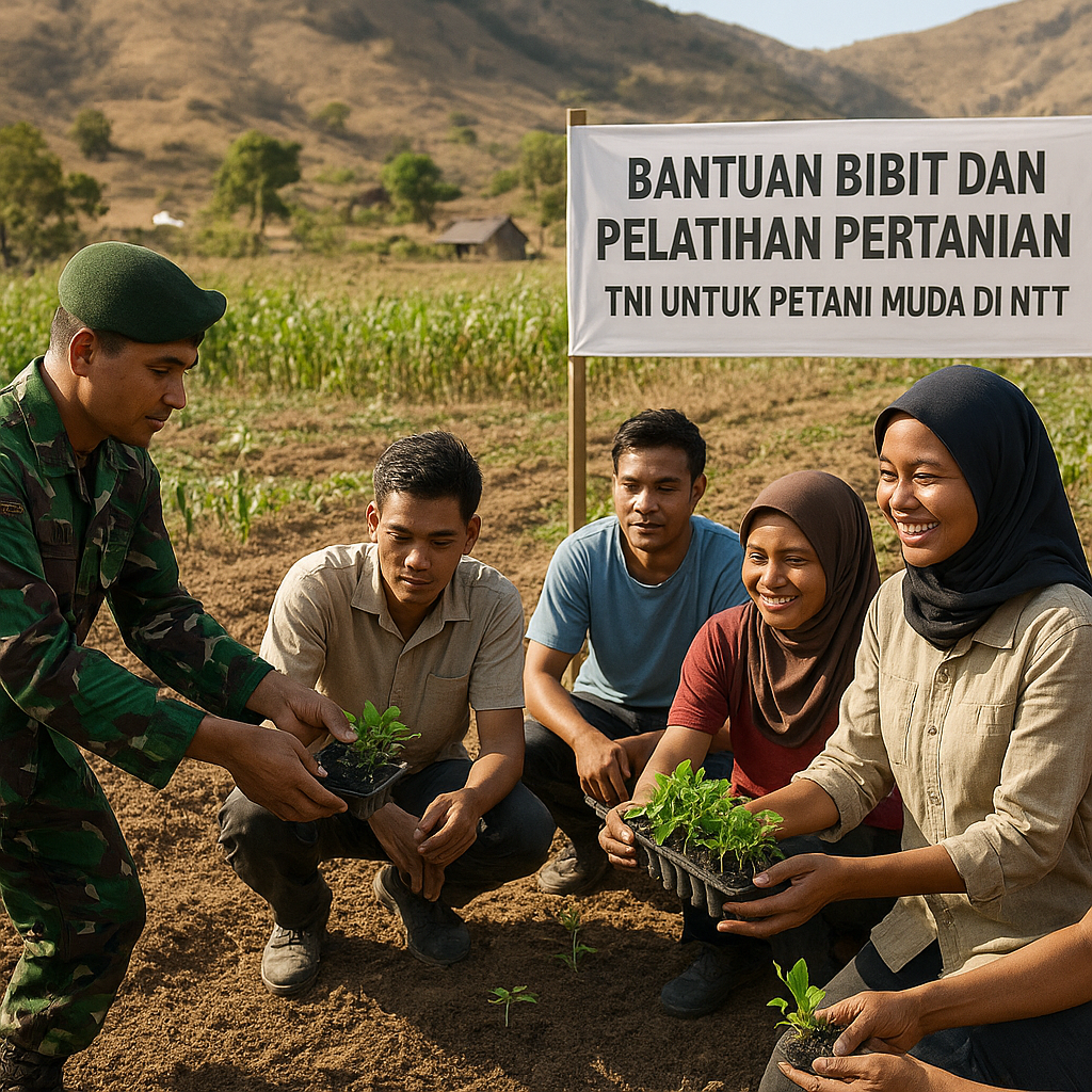 Bantuan Bibit dan Pelatihan Pertanian dari TNI untuk Petani Muda di NTT