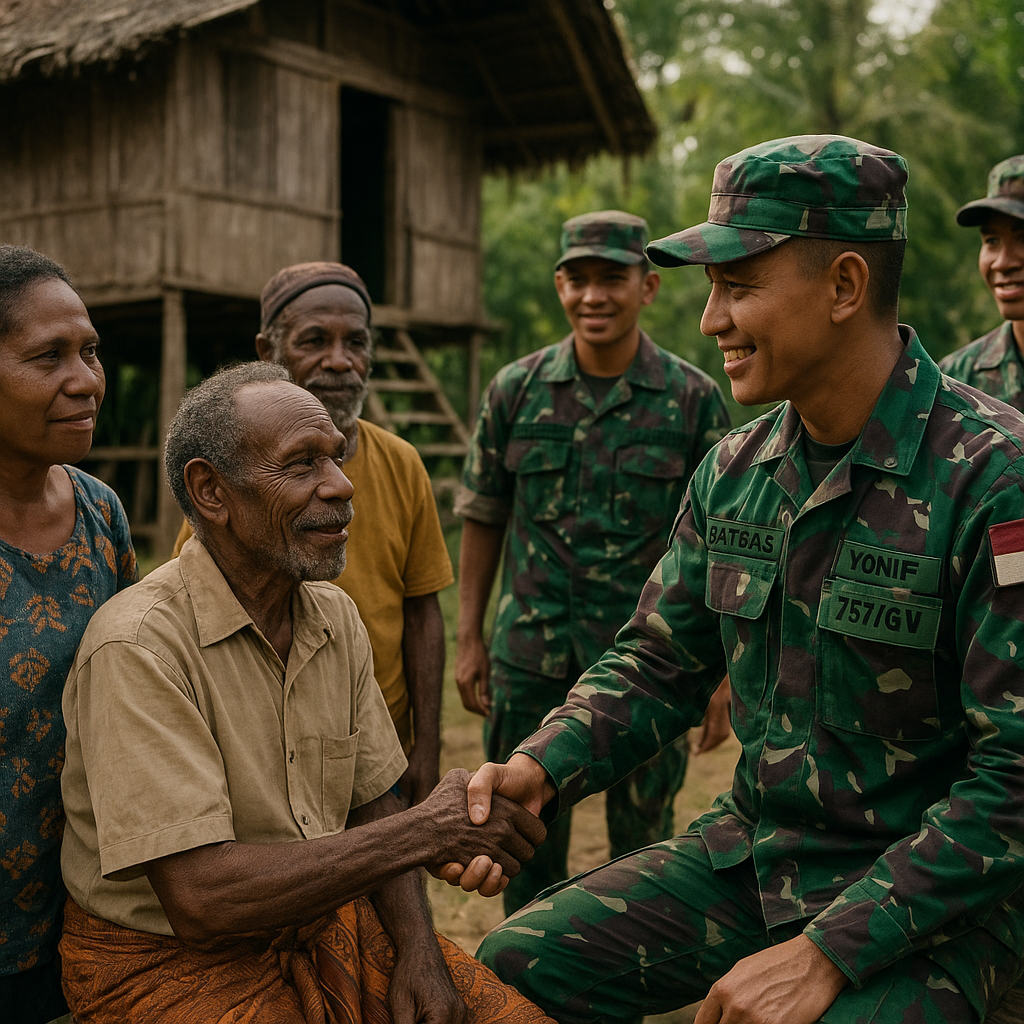 Komunikasi Sosial Satgas Yonif 757/GV dengan Warga Kampung Hiyabu Papua, Membangun Kepercayaan dari Hati