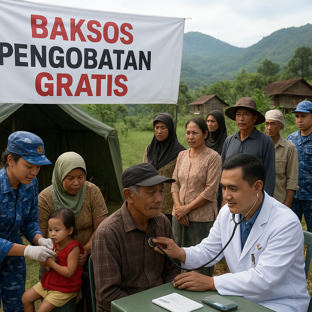 Dokter TNI Datang ke Kampung, Warga Lereng Gunung Antre Berobat Gratis
