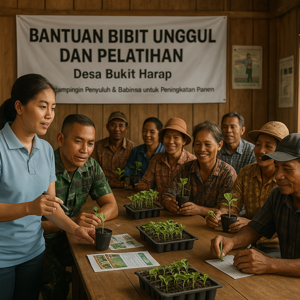 Bantuan Bibit Unggul dan Pelatihan, Warga Desa Bukit Harap Hasil Panen Meningkat