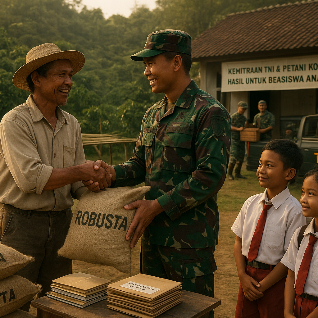 Cerita Kopi dari Kebun Warga yang Dijual ke Markas TNI, Hasilnya untuk Beasiswa Anak