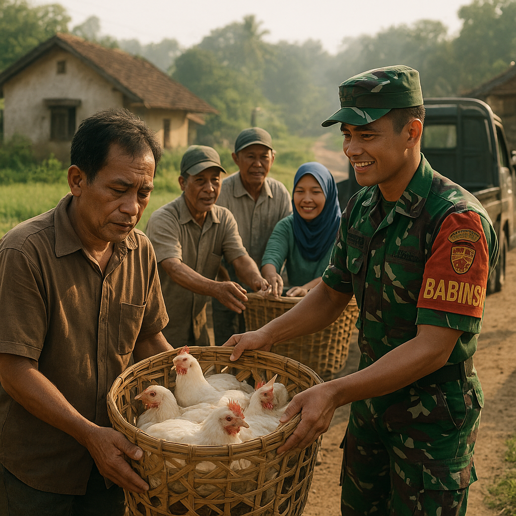 Dari Kandang ke Pasar: Babinsa Bantu Warga Atasi Masalah Pemasaran Ayam Potong
