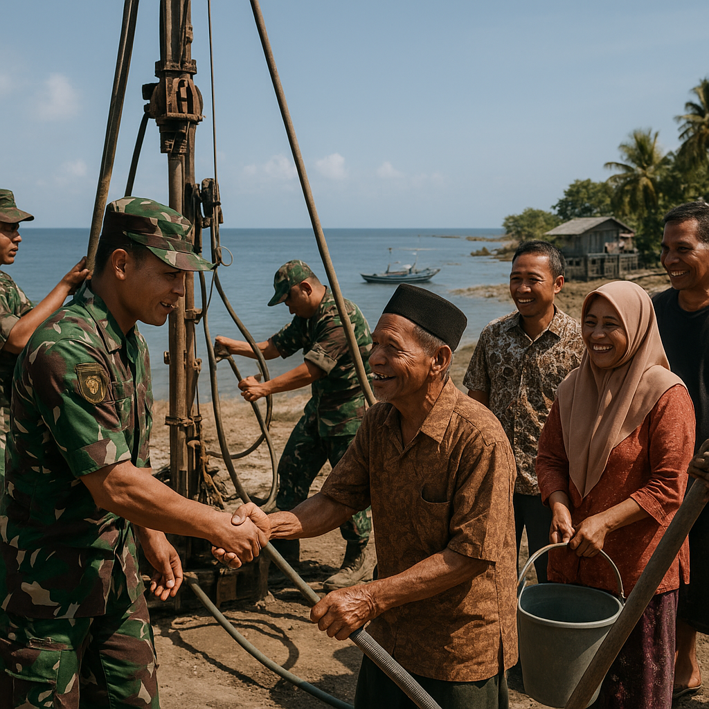 Harapan Baru dari Kedalaman Bumi: TNI AD Mulai Pengeboran Sumur Air Bersih di Pulau Raas