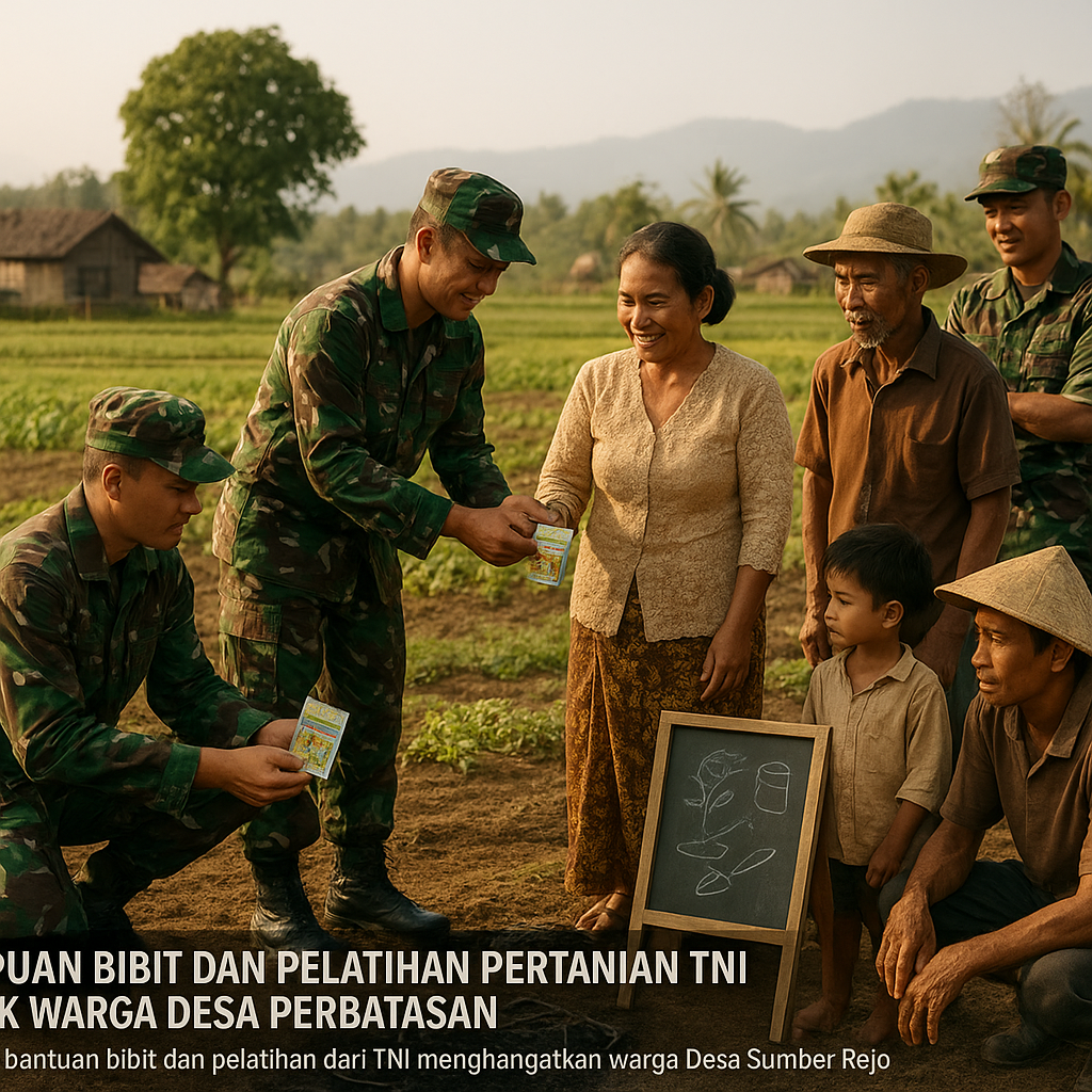Bantuan Bibit dan Pelatihan Pertanian TNI untuk Warga Desa Perbatasan