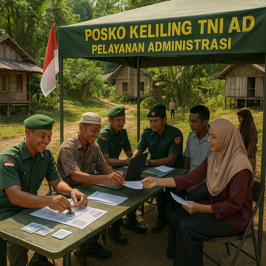 Posko Keliling TNI AD: Satu Atap untuk Urusan Administrasi Warga Pedalaman Aceh