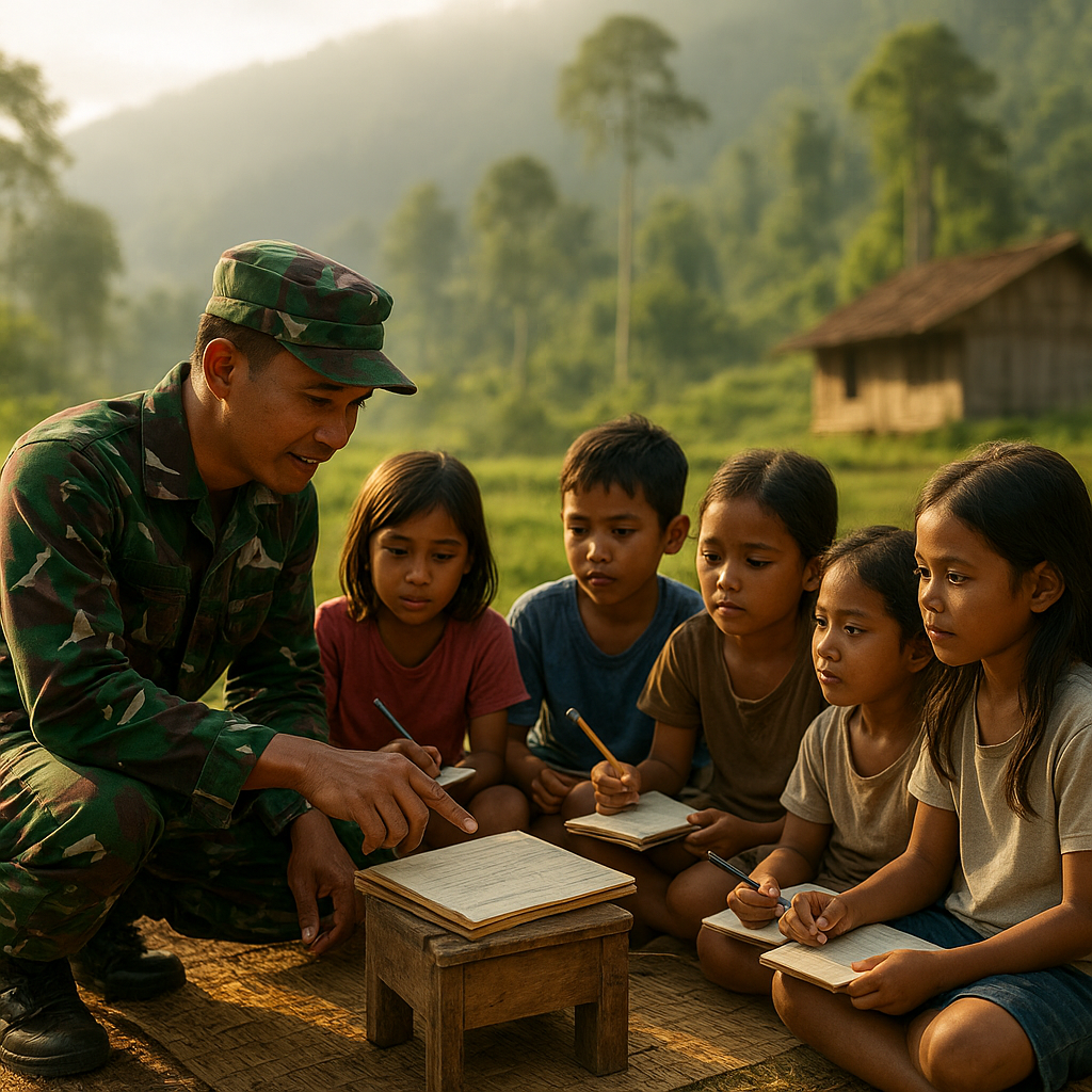 Kisah Prajurit TNI yang Jadi Guru Dadakan bagi Anak-Anak Pegunungan di Aceh Tengah