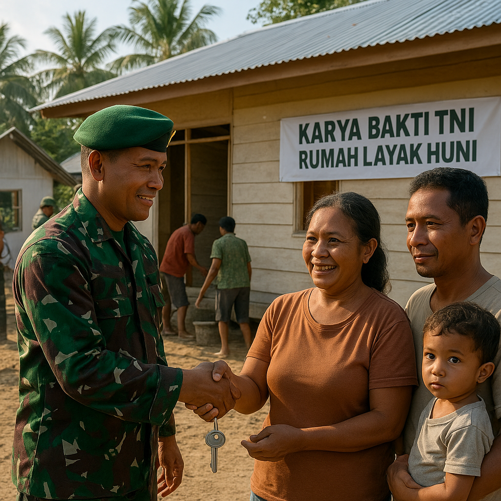 Karya Bakti TNI, Wujudkan Rumah Impian Warga Buru Selatan