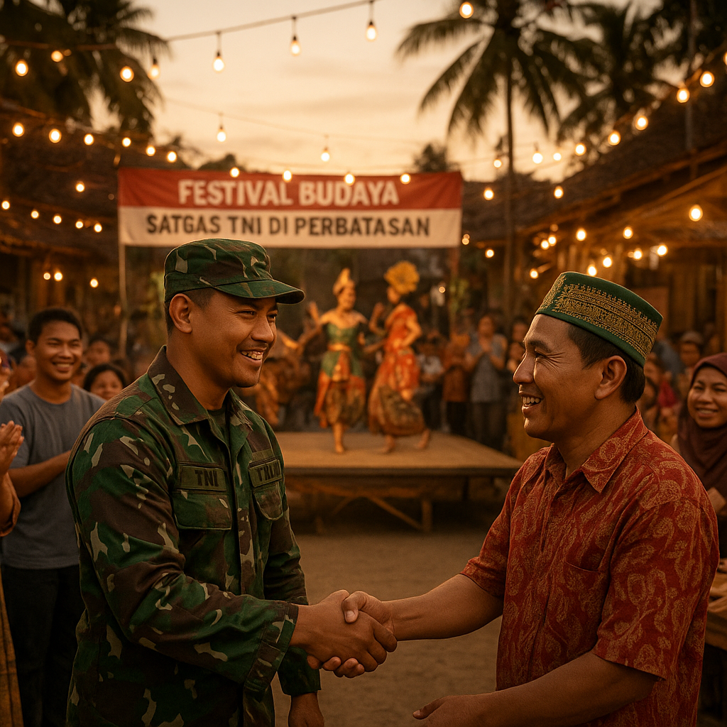 Festival Budaya Digelar Satgas TNI di Perbatasan, Meriahkan Hubungan dengan Warga Negara Tetangga