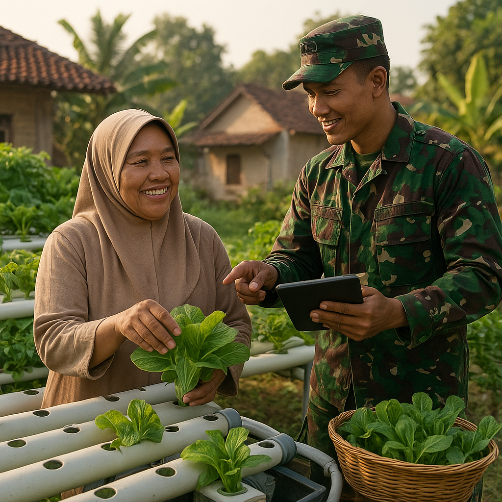Kisah Bu Siti dan Kebun Sayur Hidroponik Binaan TNI