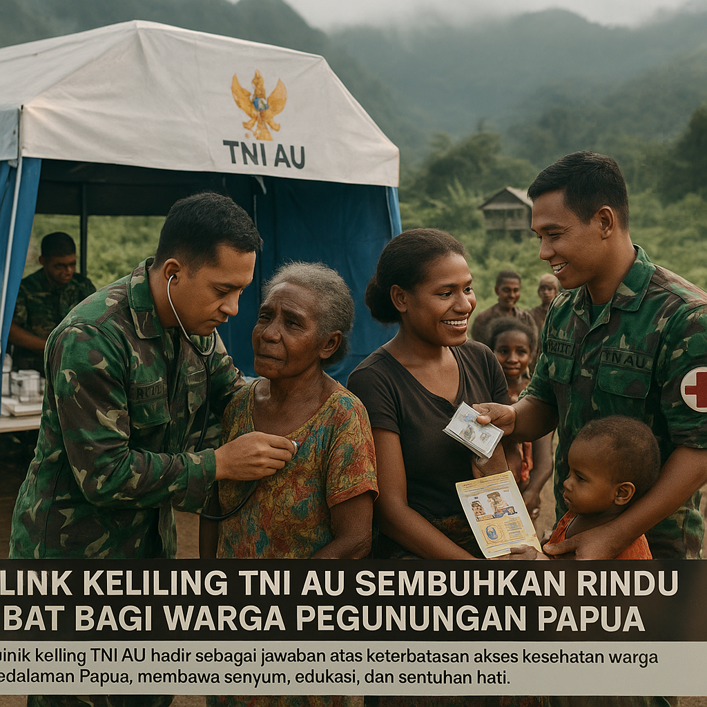 Klinik Keliling TNI AU Sembuhkan Rindu Obat bagi Warga Pegunungan Papua