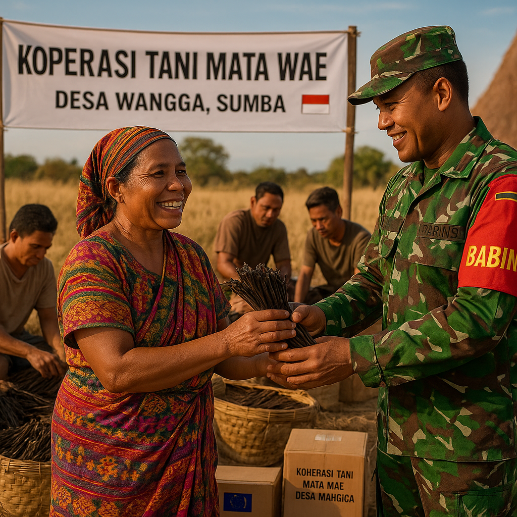 Dari Kebun ke Dapur: Koperasi Desa di Sumba Didampingi TNI Sukses Ekspor Vanili
